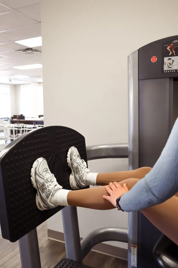 Lower-body strength machine session